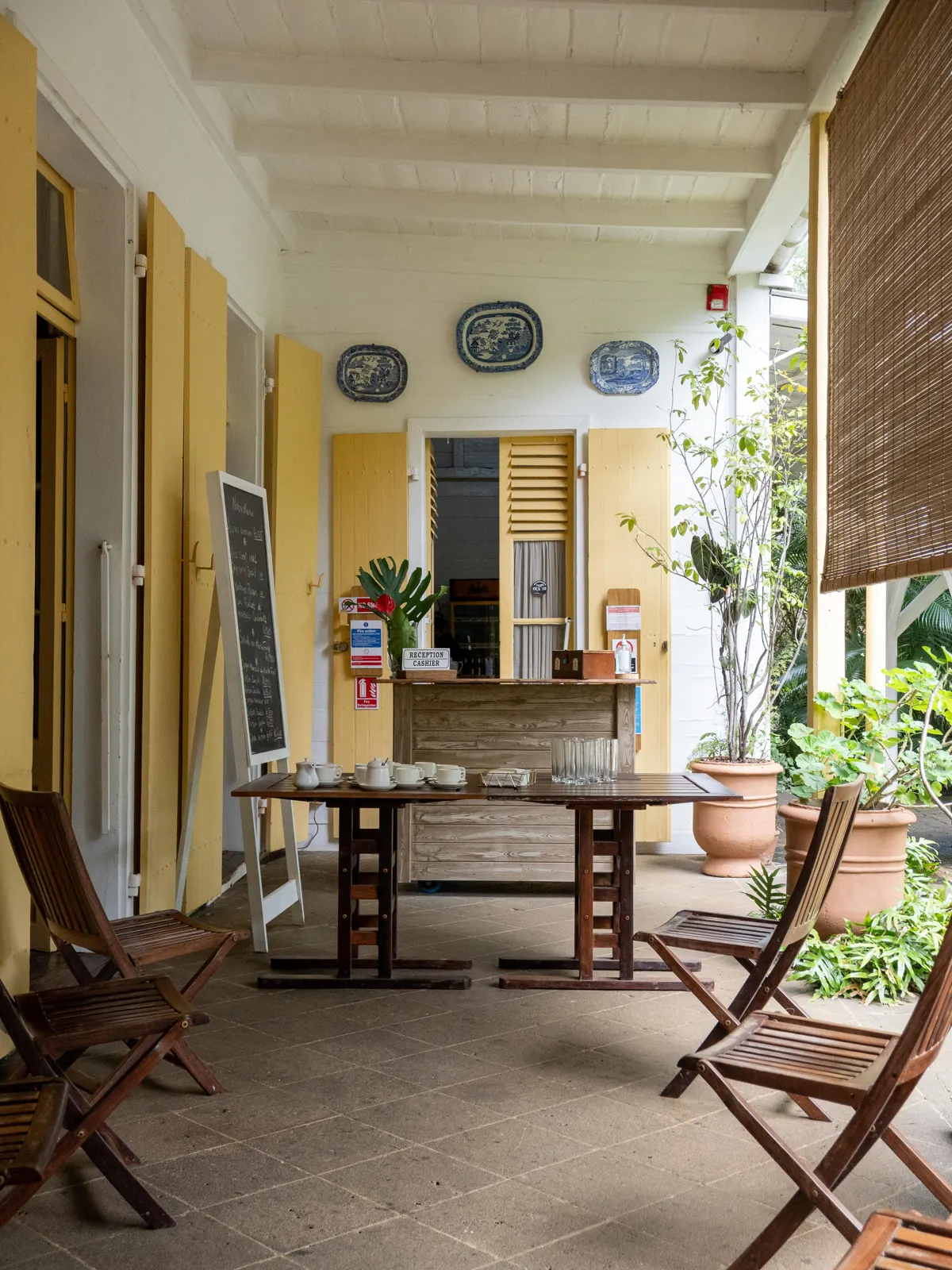The veranda at Eureka House, Moka. 27 August.