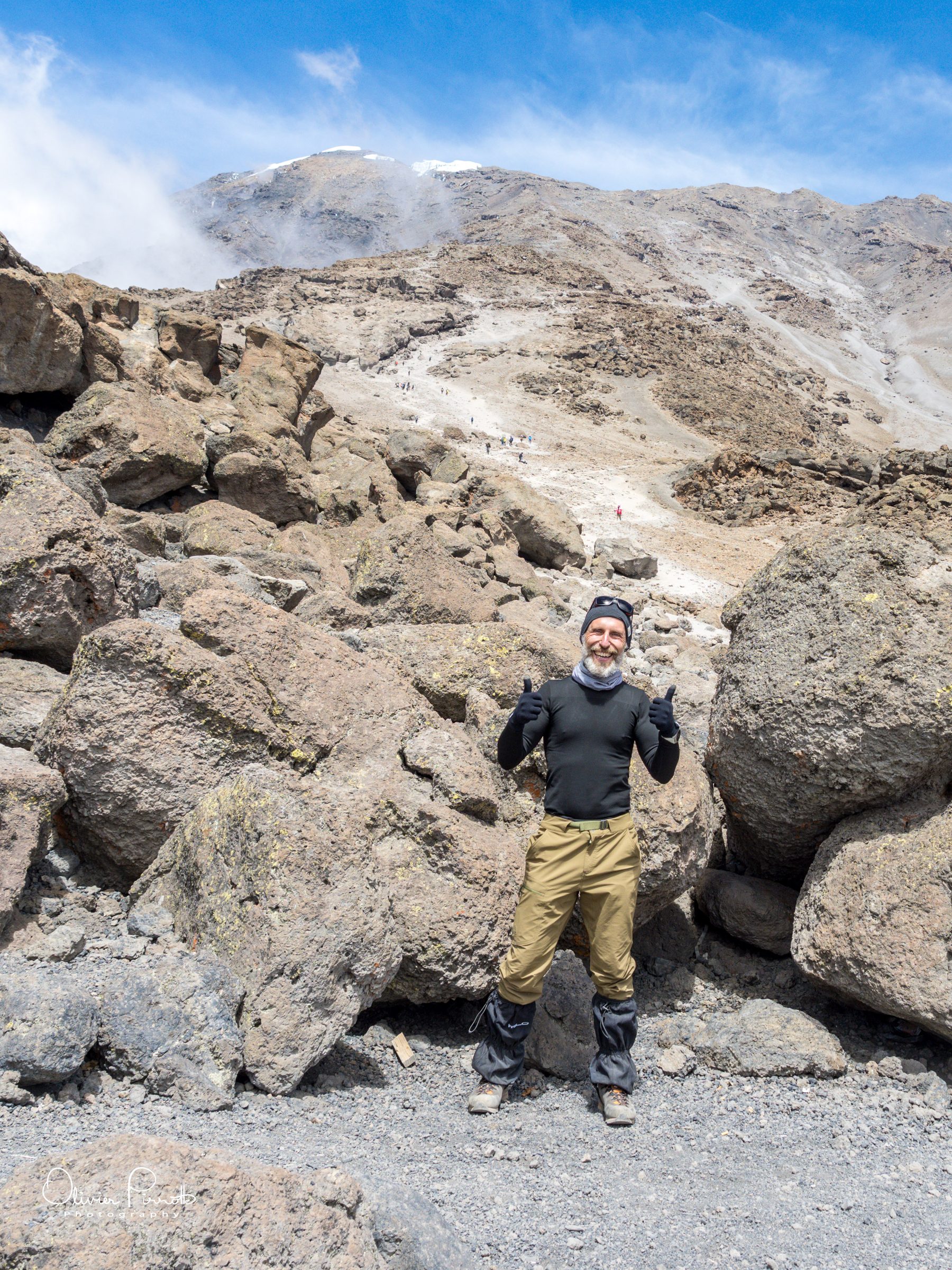Kilimanjaro trail moment on the descent toward Mweka